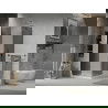 Мексен Лима сгъваема душ кабина 90 x 90 см, графит, хром + плосък под, бял - 856-090-090-01-40-4010