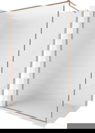 Mexen Kioto-F душ екран Walk-in с рамка 140 x 202 cm, матирано 8 mm, четкана мед - 800-140-104-65-30