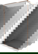 Mexen Kioto-F стена за душ Walk-in с рамка 90 x 202 см, графит 8 мм, четкана мед - 800-090-104-65-40