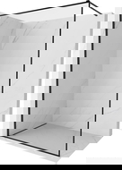 Mexen Kioto-F фиксирана душ стена Walk-in със скоба 95 x 202 см, прозрачна 8 мм, черна - 800-095-104-70-00