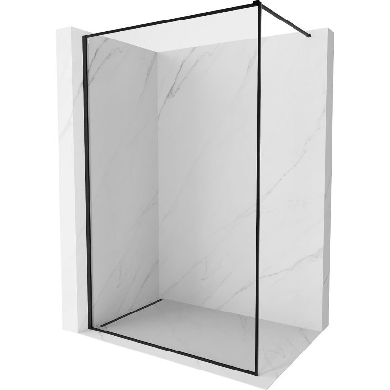 Mexen Kioto-F душ-преграда Walk-in с рамка 135 x 202 см, прозрачна 8 мм, черна - 800-135-104-70-00