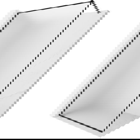 Mexen Kioto-F стена за душ Walk-in с рамка 70 x 202 cm, матирано 8 mm, черна - 800-070-104-70-30
