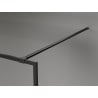Mexen Kioto-F Душ стена Walk-in с рамка 110 x 202 cm, мразовит 8 mm, черна - 800-110-104-70-30