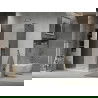 Mexen Лима сгъваема душ кабина 90 x 110 см, графит, хром + Flat душ платформа, бял - 856-090-110-01-40-4010