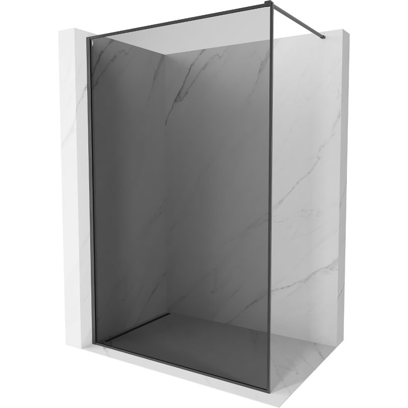Mexen Kioto-F душ стена Walk-in с рамка 90 x 202 см, графит 8 мм, gun gray brushed - 800-090-104-66-40