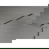 Mexen Kioto-F душ стена Walk-in с рамка 90 x 202 см, графит 8 мм, gun gray brushed - 800-090-104-66-40