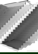 Mexen Kioto-F, душна преграда Walk-in с рамка 120 x 202 cm, графит 8 mm, четкано сиво - 800-120-104-66-40