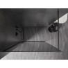 Mexen Kioto-F душ преграда Walk-in с рамка 130 x 202 см, графит 8 мм, четка сив