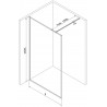 Mexen Kioto-F душ преграда Walk-in с рамка 130 x 202 см, графит 8 мм, четка сив