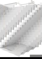 Mexen Kioto-F душ параван Walk-in с рамка 100 x 70 см, прозрачен 8 мм, четкан никел - 800-100-202-04-97-070