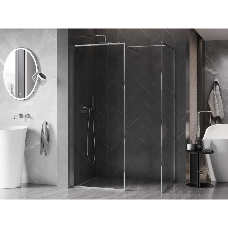 Mexen Kioto-F душ параван Walk-in с рамка 85 x 70 см, прозрачен 8 мм, хром