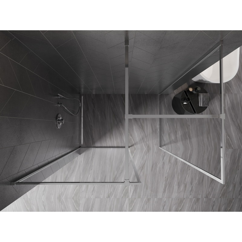 Mexen Kioto-F душ параван Walk-in с рамка 85 x 70 см, прозрачен 8 мм, хром