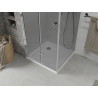 Mexen Lima сгъваем душ кабина 100 x 100 см, графит, хром + корито Flat, бял
