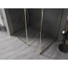 Mexen Киото-F стенна преграда Walk-in с рамка 180 x 75 см, прозрачен 8 мм, златна - 800-180-202-04-50-075