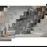 Mexen Lima сгъваема душ кабина 90 x 80 см, прозрачна, хром + Flat под - 856-090-080-01-00-4010