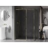 Mexen Киото-F стенна преграда Walk-in с рамка 180 x 75 см, прозрачен 8 мм, златна - 800-180-202-04-50-075