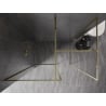 Mexen Киото-F стенна преграда Walk-in с рамка 180 x 75 см, прозрачен 8 мм, златна - 800-180-202-04-50-075