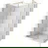 Mexen Kioto-F душ кабина Walk-in с рамка 85 x 80 см, прозрачен 8 mm, златен - 800-085-202-04-50-080