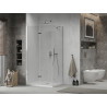 Mexen Lima сгъваема душ кабина 70 x 80 см, прозрачна, хром + корито Flat