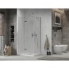 Mexen Lima сгъваема душ кабина 70 x 90 см, прозрачна, хром + корито Flat - 856-070-090-01-00-4010