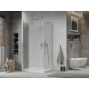 Mexen Lima сгъваема душ кабина 70 x 90 см, прозрачна, хром + корито Flat - 856-070-090-01-00-4010