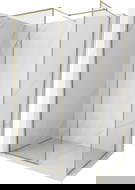 Mexen Kioto-F душ кабина Walk-in с рамка 125 x 90 см, прозрачна 8 мм, златна - 800-125-202-04-50-090