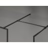 Mexen Kioto-F преграда за душ тип Walk-in с рамка 160 x 70 cm, прозрачна 8 mm, черна - 800-160-202-04-70-070