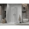 Mexen Lima сгъваема душ кабина 120 х 70 см, прозрачна, хром + поддушник Flat