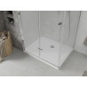 Mexen Lima сгъваема душ кабина 120 x 80 см, прозрачна, хром + поддушова тава Flat