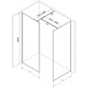 Mexen Kioto-F параван за душ тип Walk-in с рамка 140 x 120 см, прозрачна 8 мм, хром - 800-140-202-04-00-120
