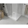 Mexen Lima сгъваема душ кабина 80 x 80 см, прозрачна, хром + корито Flat - 856-080-080-01-00-4010