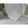 Mexen Lima сгъваема душ кабина 80 x 80 см, прозрачна, хром + корито Flat - 856-080-080-01-00-4010