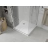 Mexen Lima сгъваема душ кабина 80 x 80 см, прозрачна, хром + корито Flat - 856-080-080-01-00-4010
