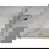 Сгъваема душ кабина Mexen Lima DUO 80 x 80 cm, прозрачна, хром + корито Flat - 856-080-080-01-02-4010