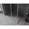Mexen Kioto-F стена за душ Walk-in с рамка 170 x 110 cm, прозрачен 8 mm, четкан никел - 800-170-202-04-97-110