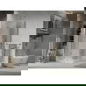 Mexen Lima Duo сгъваща душ кабина 80 x 80 см, прозрачна, хром + подов тръбопровод Flat - 856-080-080-01-02-4010