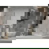 Mexen Lima Duo сгъваща душ кабина 80 x 80 см, прозрачна, хром + подов тръбопровод Flat - 856-080-080-01-02-4010