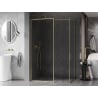 Mexen Kioto-F душ кабина Walk-in с рамка 130 x 115 см, прозрачно 8 мм, златисто четкано - 800-130-202-04-55-115