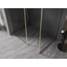 Mexen Kioto-F стена за душ тип Walk-in с рамка 140 x 115 см, прозрачно 8 мм, златисто четкано - 800-140-202-04-55-115
