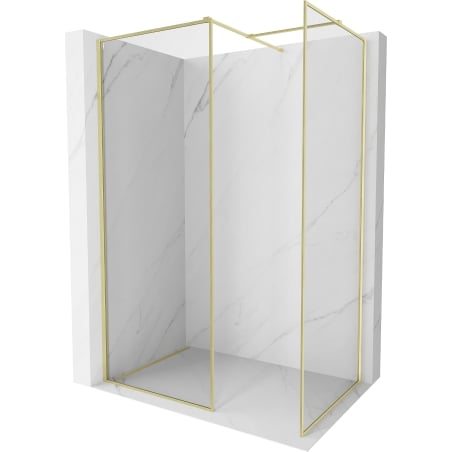 Mexen Kioto-F душ кабина Walk-in с рамка 170 x 115 cm, прозрачно 8 mm, златисто мат - 800-170-202-04-55-115