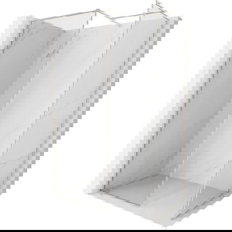 Mexen Kioto-F душ на ходене с рамка 145 x 120 cm, прозрачен 8 mm, четкан никел - 800-145-202-04-97-120