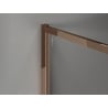 Mexen Kioto-F душ-преграда Walk-in с рамка 120 x 75 cm, прозрачно 8 mm, розово злато - 800-120-202-04-60-075