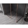Mexen Kioto-F, стенна душ система Walk-in с рамка 90 x 80 см, прозрачно 8 мм, розово злато - 800-090-202-04-60-080