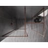 Mexen Kioto-F, стенна душ система Walk-in с рамка 90 x 80 см, прозрачно 8 мм, розово злато - 800-090-202-04-60-080