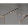 Mexen Kioto-F, стенна душ система Walk-in с рамка 90 x 80 см, прозрачно 8 мм, розово злато - 800-090-202-04-60-080