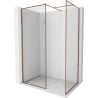 Mexen Kioto-F душ стена Walk-in с рамка 100 x 80 см, прозрачно 8 мм, розово злато - 800-100-202-04-60-080