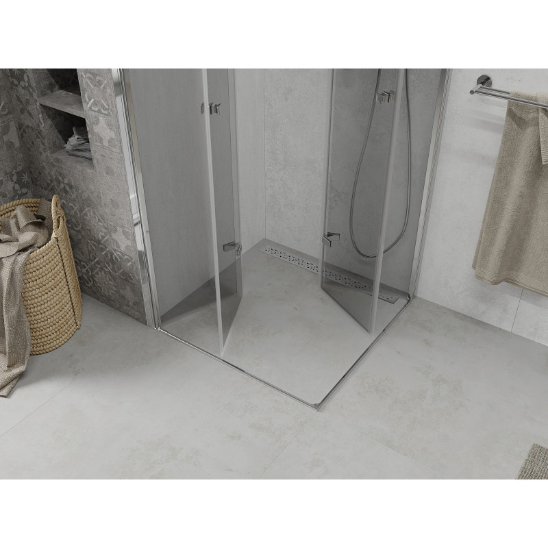 Mexen Lima Duo сгъваема душ кабина 80 x 80 см, прозрачна, хром - 856-080-080-02-00