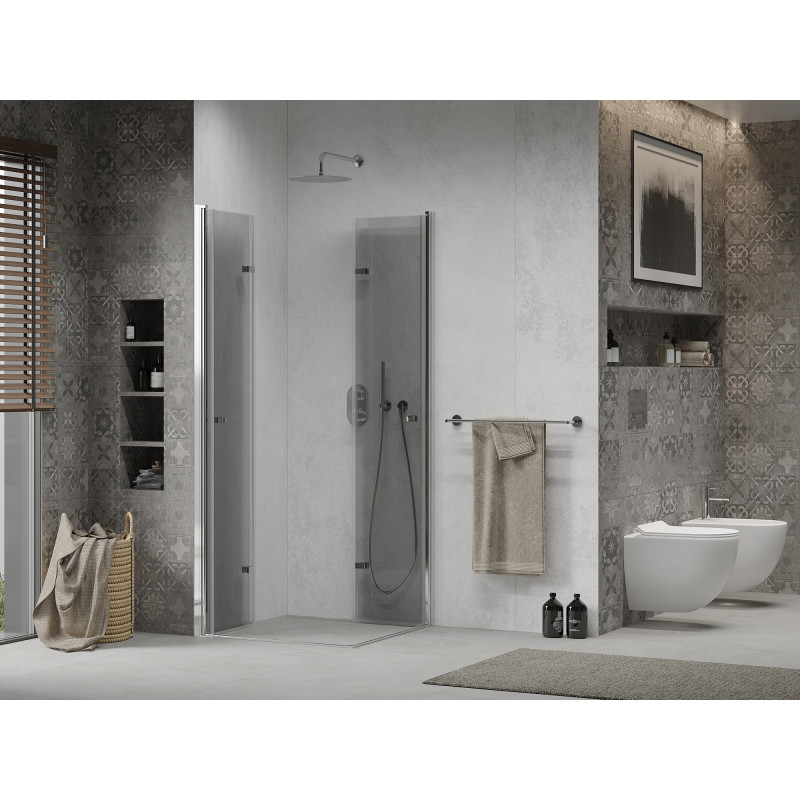 Mexen Lima Duo сгъваема душ кабина 80 x 80 см, прозрачна, хром - 856-080-080-02-00