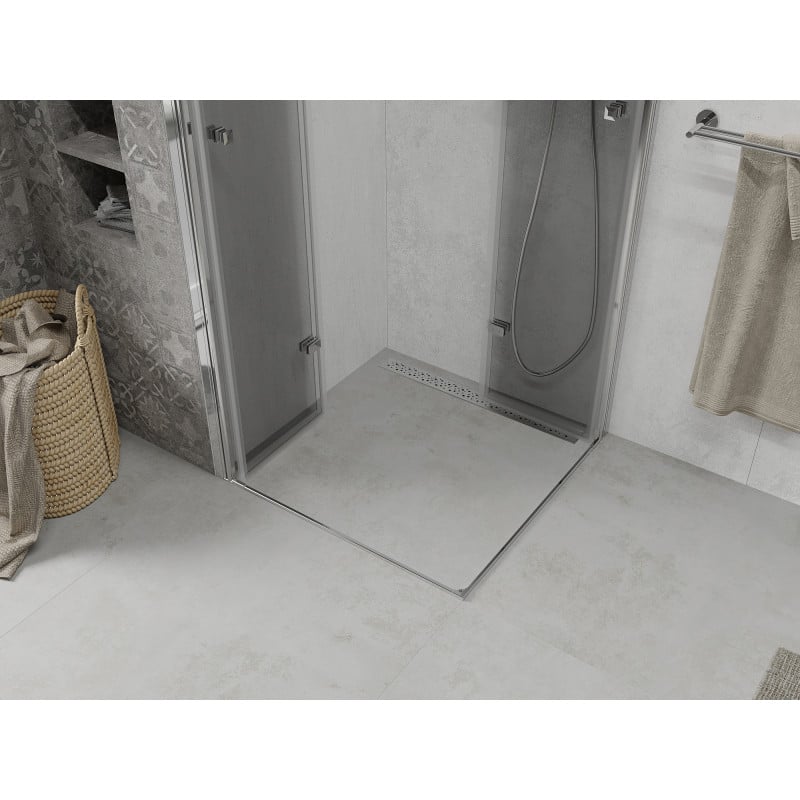 Mexen Lima Duo сгъваема душ кабина 80 x 80 cm, прозрачна, хром - 856-080-080-02-00