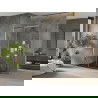Mexen Omega душ кабина с плъзгаща се врата 100 x 80 см, прозрачна, хром + под душ Flat, черен - 825-100-080-01-00-4070